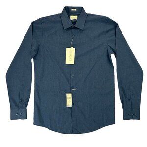 Lucky Brand Men's Button Up Shirt Size M 34/35 Blue Long Sleeves Stretch NWT $59